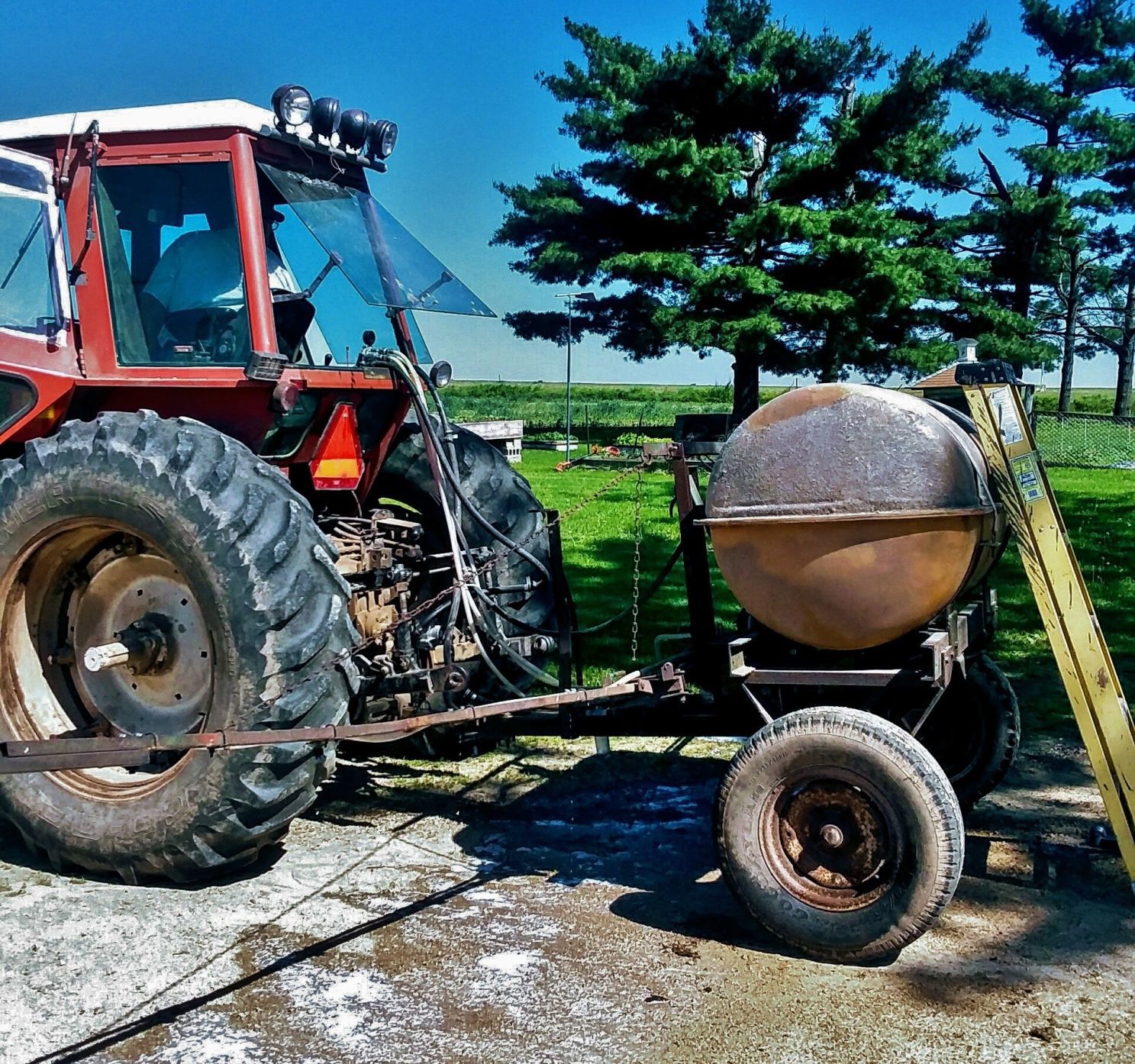 AC 7000 tractor with sprayer